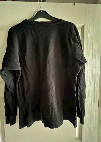 Kadın Siyah Uzun Kollu Fırfırlı Sweatshirt - Görsel 2