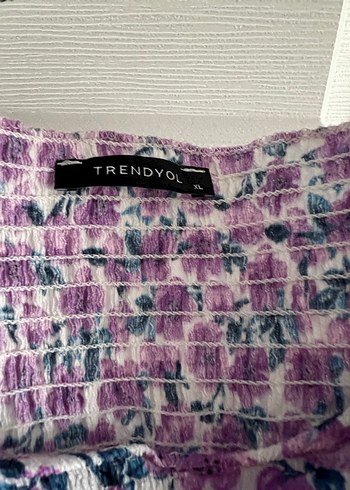 Mor Kısa Kollu Bluz - Görsel 3
