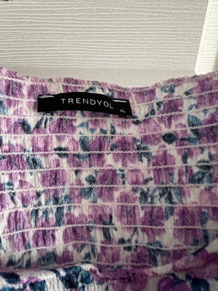 Mor Kısa Kollu Bluz - Görsel 3