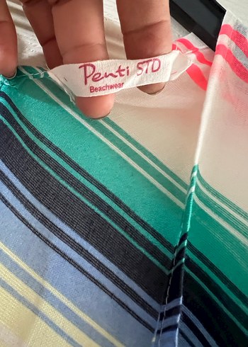 Çok Renkli Bağlama Desenli Plaj Panço - Görsel 4