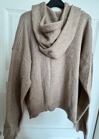 Bej Örgü Kadın Triko Sweatshirt - Görsel 3