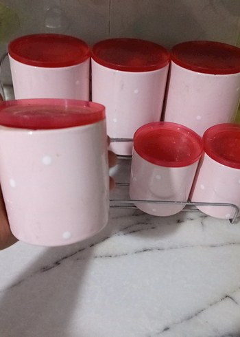 Beden Pastel Pembe Mutfak Saklama Kabı Seti
