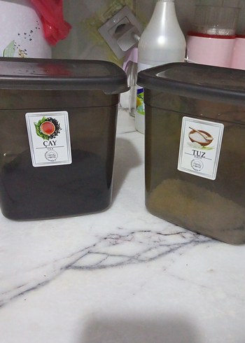 Kahverengi Plastik Saklama Kabı - Tuz