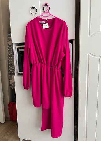 Pembe Uzun Kollu Tunik Takım