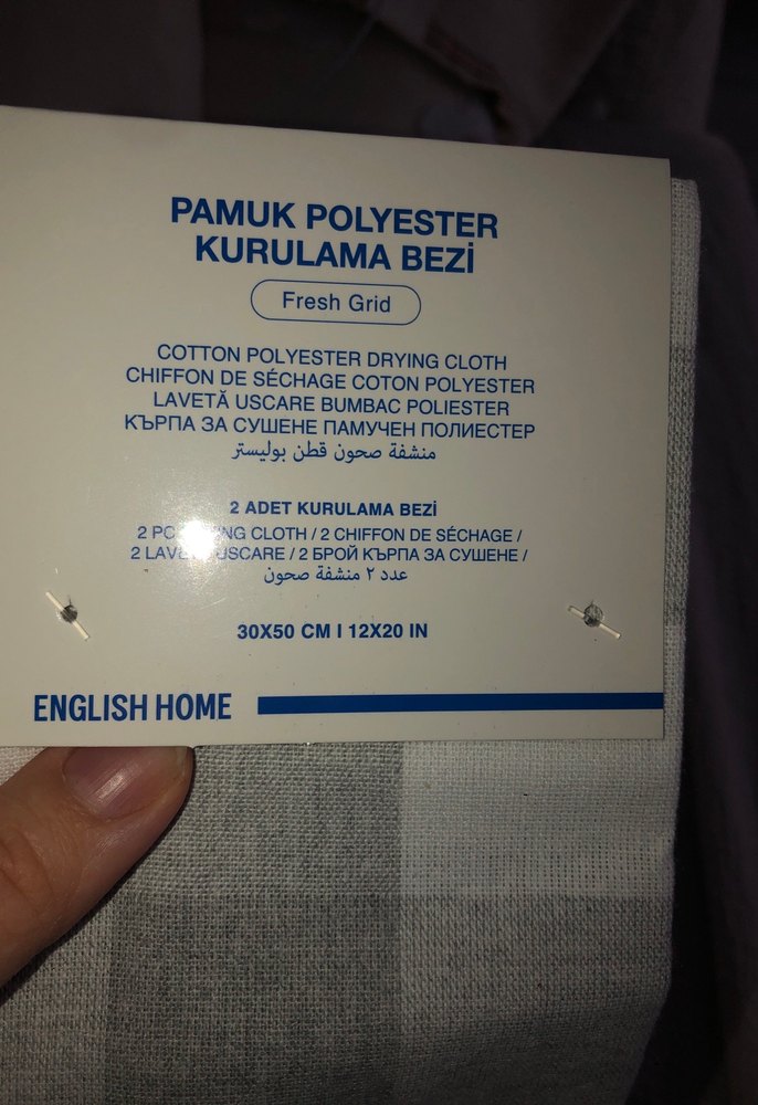 English Home Gri Kareli Mutfak Bezi - Görsel 2