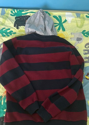Bilstore Bilfen Bordo Siyah Çizgili Erkek Çocuk Sweatshirt
