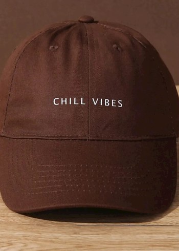 Kahverengi Süet Kadın Şapka - CHILL VIBES