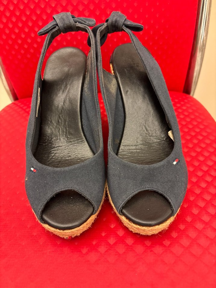 Kadın Lacivert Dolgu Topuklu Sandalet - Görsel 5