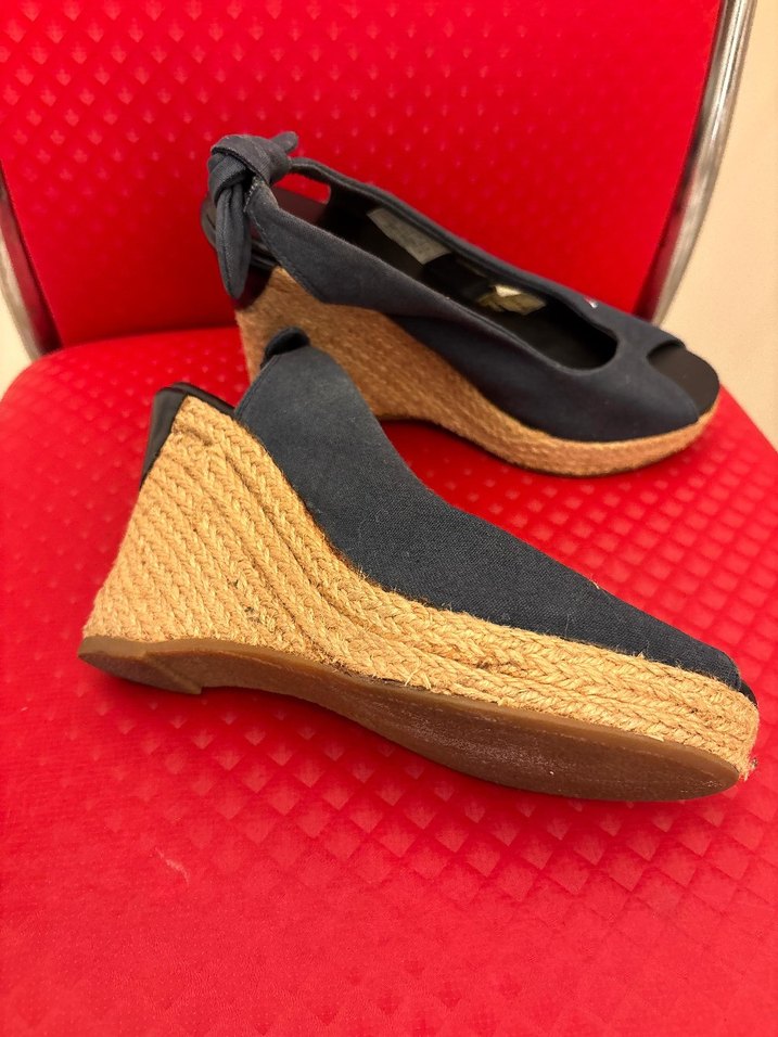 Kadın Lacivert Dolgu Topuklu Sandalet - Görsel 4