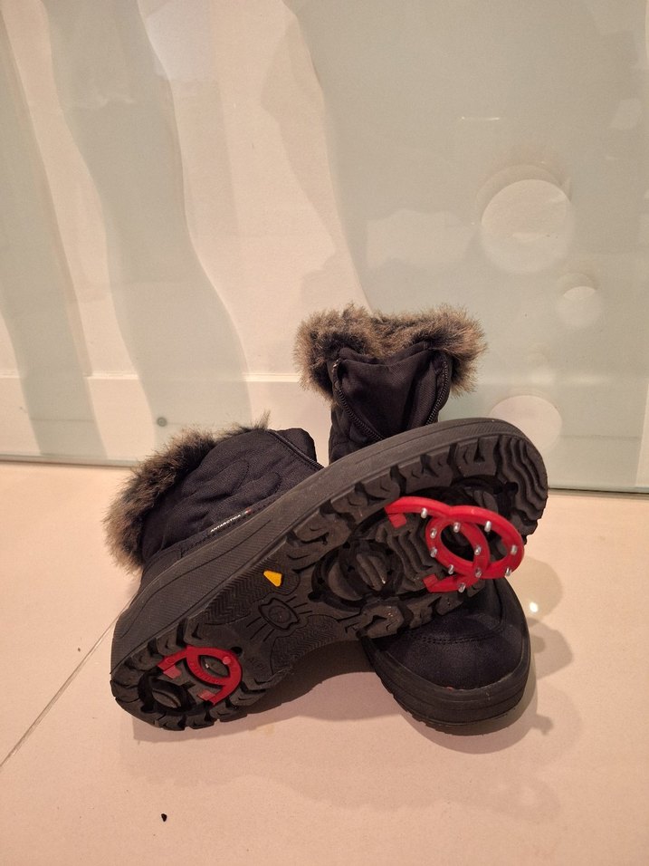 Siyah Kürklü Yüksek Topuklu Biker Bot - Görsel 2