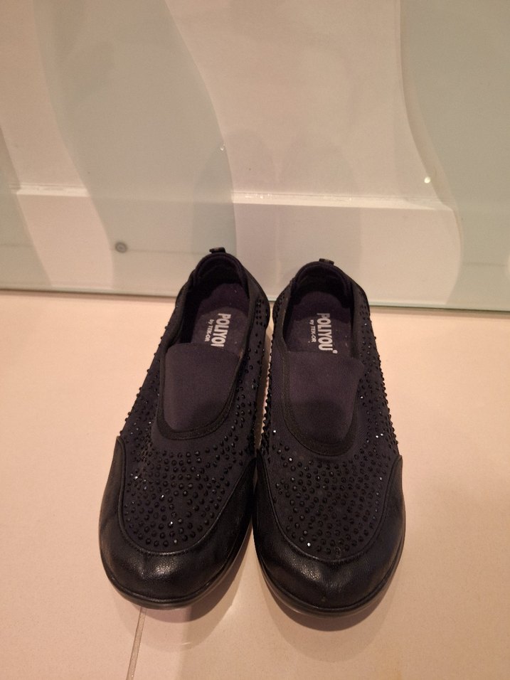 Siyah Kadın Günlük Dolgu Topuklu Ayakkabı - Görsel 3