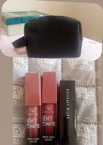 Golden Rose Mat Sıvı Ruj ve Satin Lipstick Seti