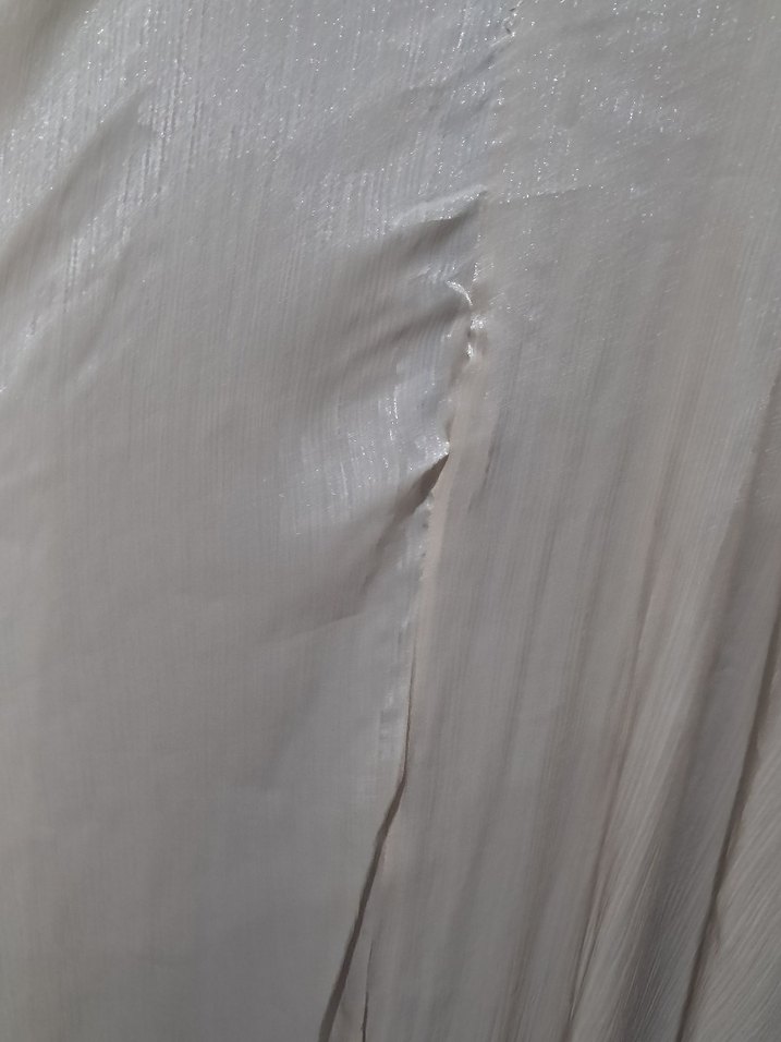 Bej Drapeli Uzun Abiye Elbise - Görsel 4