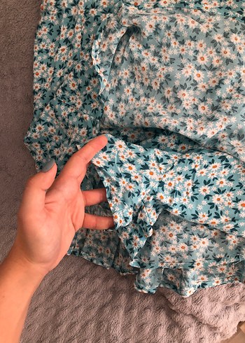 36 Beden Çiçek Desenli Mini Şort Etek
