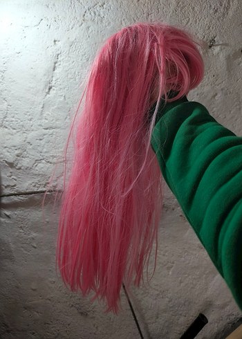 Pembe Kürklü Grunge Punk Kadın Saç Aksesuarı - Görsel 2