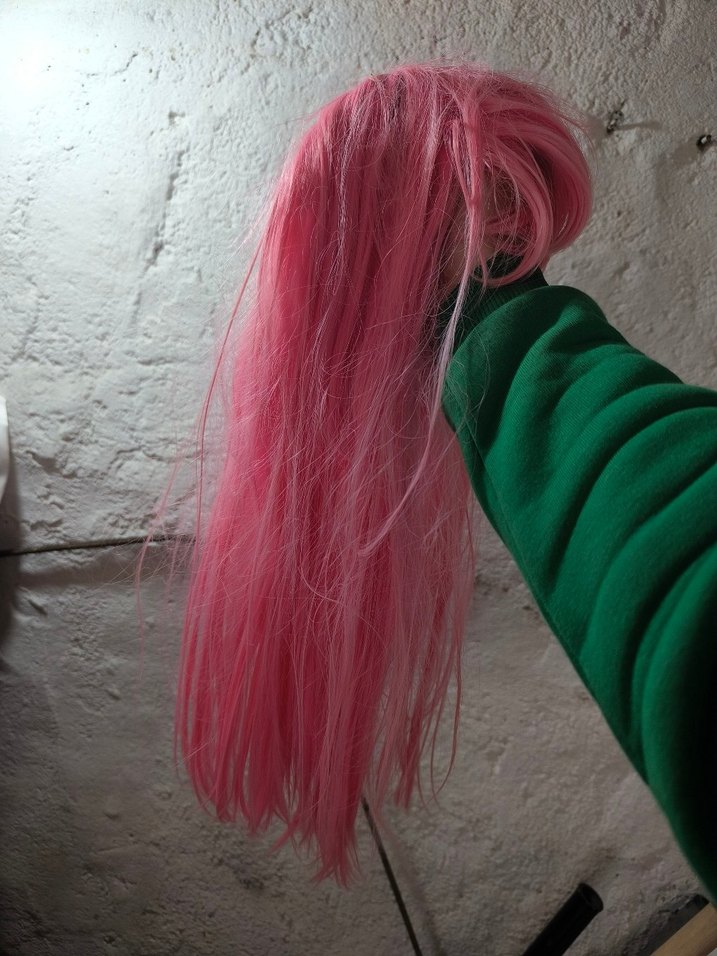 Pembe Kürklü Grunge Punk Kadın Saç Aksesuarı - Görsel 2