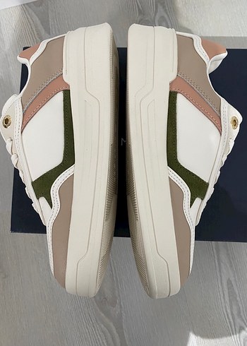 37 Beden ten rengi Renk Tommy Hilfiger deri bej Kadın Spor Ayakkabı