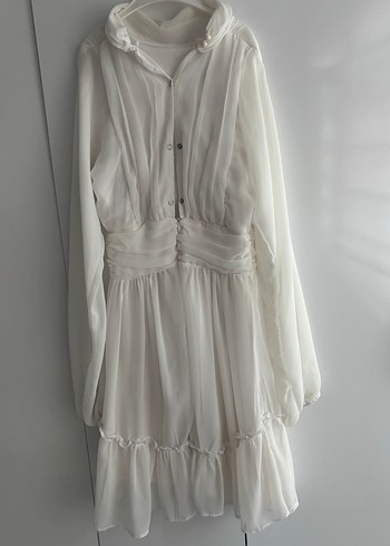 Bohem Beyaz abiye-elbise(S beden) - Görsel 3