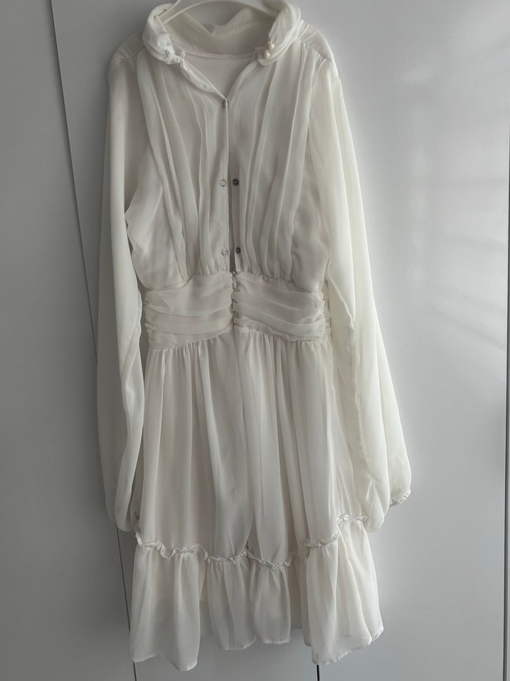 Bohem Beyaz abiye-elbise(S beden) - Görsel 3