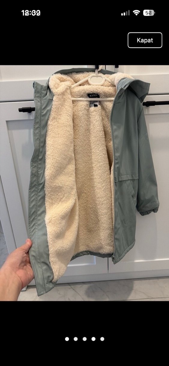 Kapüşonlu Gri Erkek Çocuk mont - Görsel 4