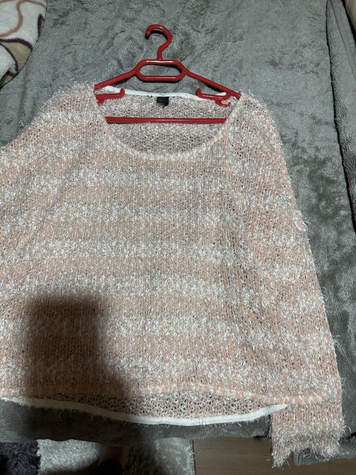 Bej Kısa Örgü Kadın Kazak - Görsel 2