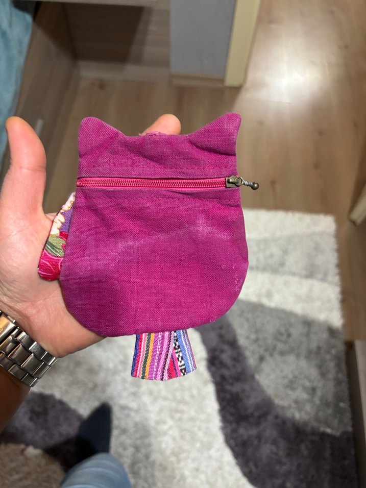 Renkli Pembe Baykuş Peluş cüzdan - Görsel 2