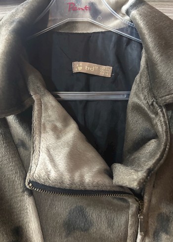 Kürk Detaylı Kısa Kahverengi Deri Ceket - Görsel 2