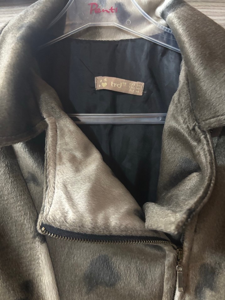 Kürk Detaylı Kısa Kahverengi Deri Ceket - Görsel 2