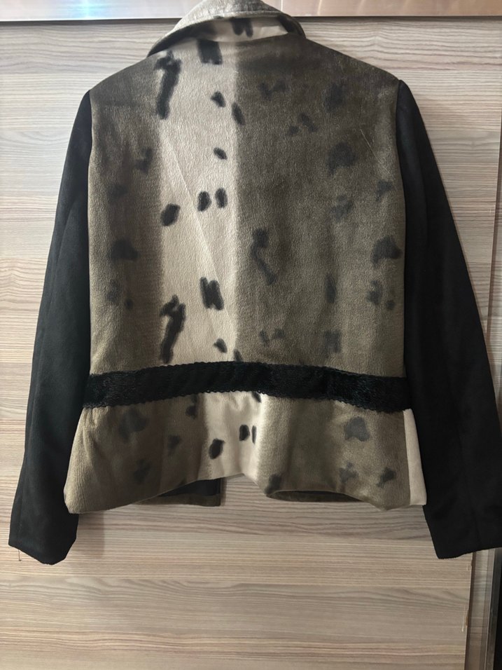 Kürk Detaylı Kısa Kahverengi Deri Ceket - Görsel 3