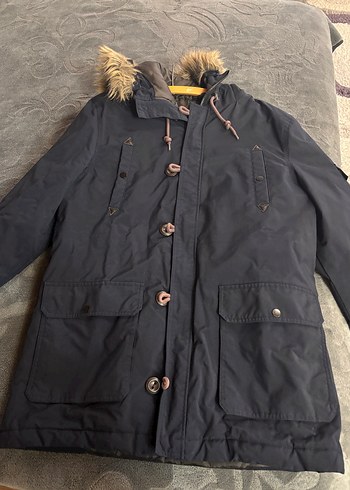 Düğmeli Siyah Midi Erkek Mont - Görsel 3