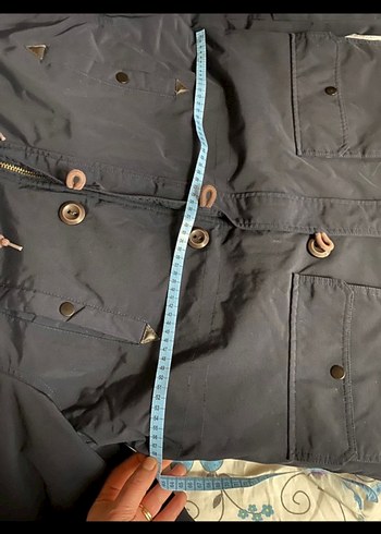 Düğmeli Siyah Midi Erkek Mont - Görsel 9