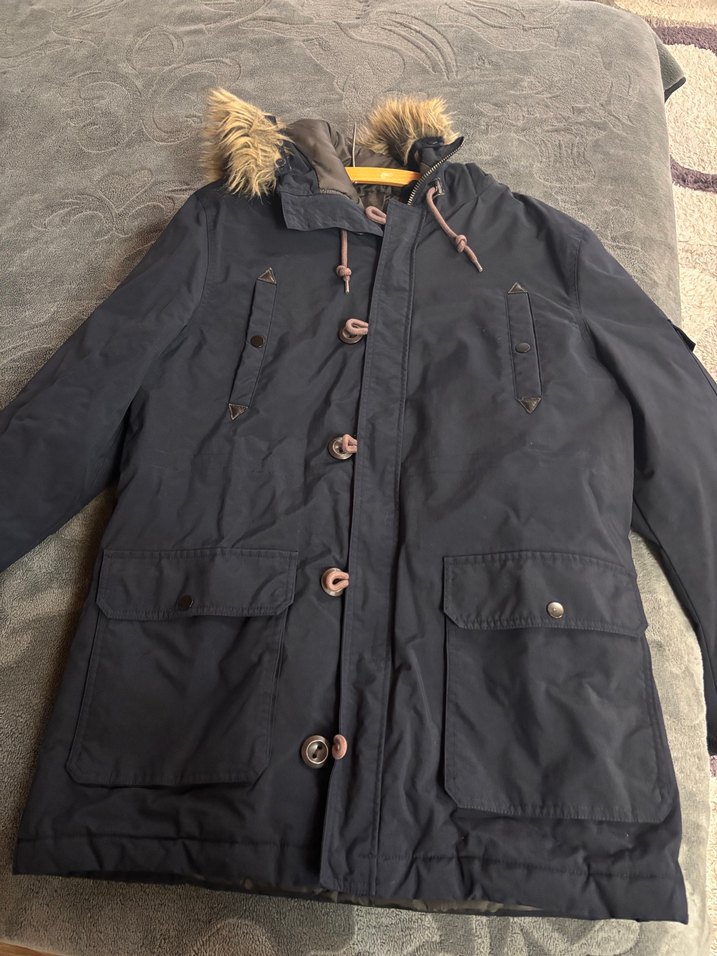 Düğmeli Siyah Midi Erkek Mont - Görsel 3