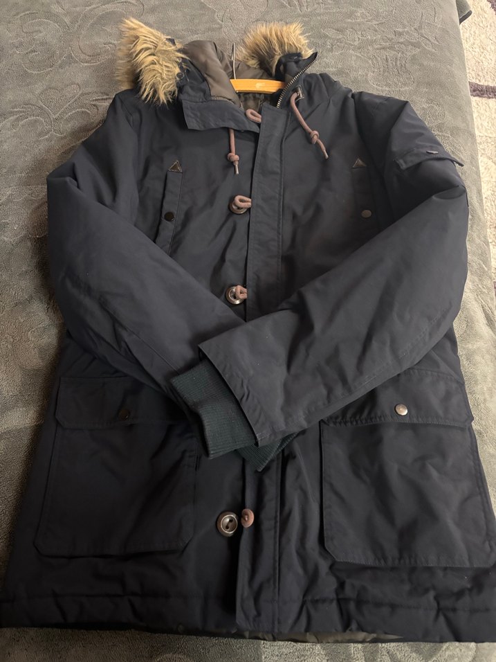 Düğmeli Siyah Midi Erkek Mont - Görsel 4