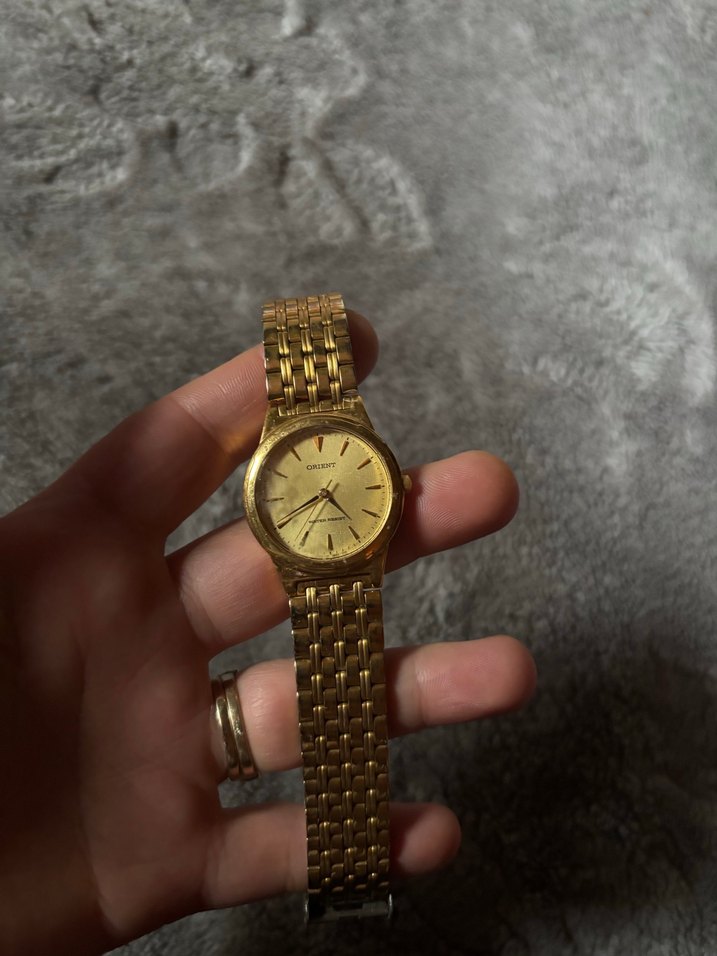 Altın Renkli Vintage Kadın Kol Saati - Görsel 2