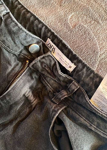 m Beden siyah Renk Düğmeli Siyah Gri Kadın Denim Pantolon