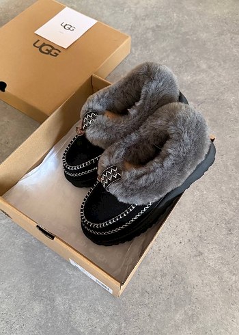 Gri Süet Kürklü Kadın Terlik - Görsel 2