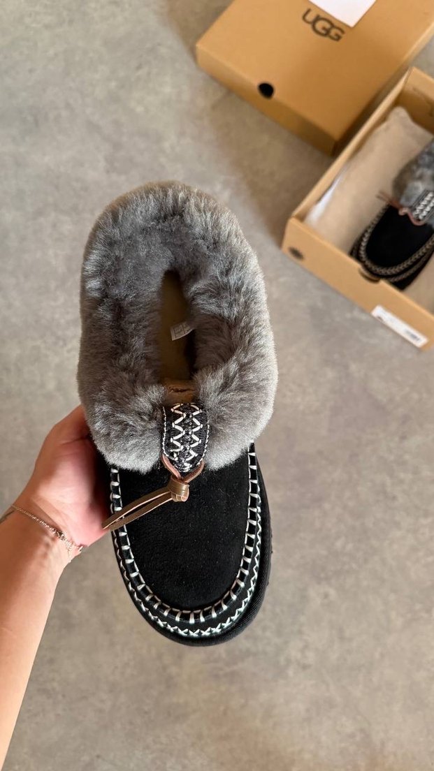 Gri Süet Kürklü Kadın Terlik - Görsel 4