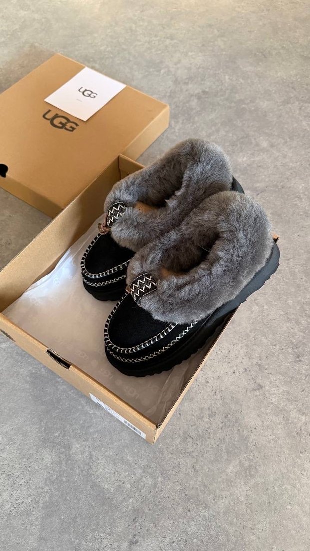 Gri Süet Kürklü Kadın Terlik - Görsel 2