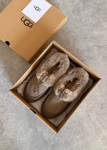 Bej Süet Kürklü Dolgu Topuklu Kadın Terlik - Görsel 8