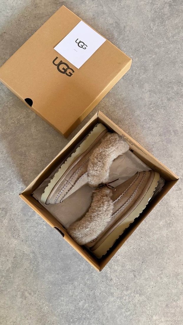 Bej Süet Kürklü Dolgu Topuklu Kadın Terlik - Görsel 2