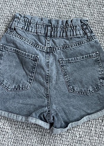 Defacto Gri Kısa Denim Şort