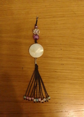 Püsküllü Bej Bohem Kadın Charm