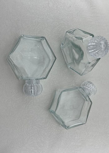 Altıgen cam şişe - Görsel 5