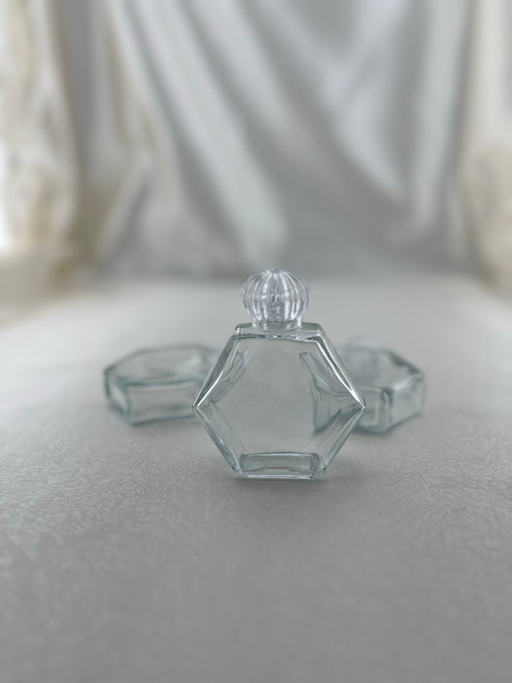 Altıgen cam şişe - Görsel 4