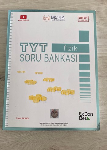 TYT Fizik Soru Bankası ve TYT Kimya 2021 Model ÜçDörtBeş