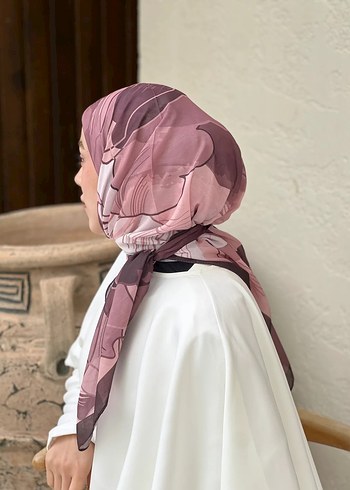 Diğer 110 CM Orkide Desen Eşarp