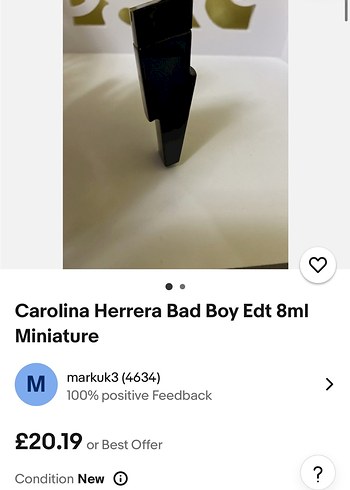 Carolina Herrera Bad Boy Parfüm 8 ml - Görsel 6