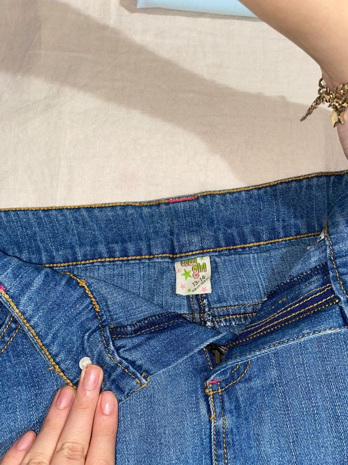 Düğmeli Mavi Denim Mini Etek - Görsel 2