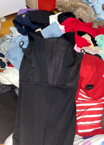 Siyah Midi Hamile Ceket Fermuarlı - Görsel 4