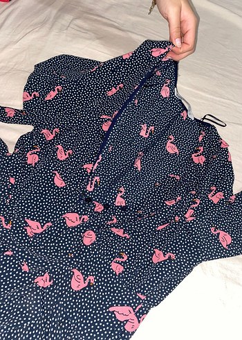 Pembe Desenli Uzun Kollu Hamile Tuniği - Görsel 3